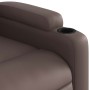 Sillón reclinable de masaje de pie de cuero sintético marrón en Sillones | Comprar online en Foru.es