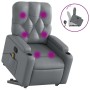 Sillón reclinable de masaje de pie cuero artificial gris en Sillones | Comprar online en Foru.es