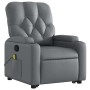 Sillón reclinable de masaje de pie cuero artificial gris en Sillones | Comprar online en Foru.es