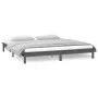 Estructura de cama doble con LED madera maciza gris 120x190 cm de , Camas y somieres - Ref: Foro24-820643, Precio: 135,60 €, ...