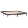 Estructura de cama doble con LED madera maciza gris 120x190 cm de , Camas y somieres - Ref: Foro24-820643, Precio: 137,38 €, ...