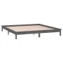 Estructura de cama doble con LED madera maciza gris 120x190 cm de , Camas y somieres - Ref: Foro24-820643, Precio: 135,60 €, ...