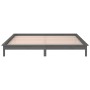 Estructura de cama doble con LED madera maciza gris 120x190 cm de , Camas y somieres - Ref: Foro24-820643, Precio: 137,38 €, ...