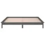 Estructura de cama doble con LED madera maciza gris 120x190 cm de , Camas y somieres - Ref: Foro24-820643, Precio: 135,60 €, ...
