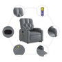 Sillón reclinable de masaje de pie cuero artificial gris en Sillones | Comprar online en Foru.es