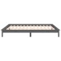 Estructura de cama doble con LED madera maciza gris 120x190 cm de , Camas y somieres - Ref: Foro24-820643, Precio: 137,38 €, ...