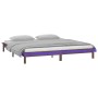 Estructura de cama con LED madera maciza marrón miel 200x200 cm de , Camas y somieres - Ref: Foro24-820629, Precio: 121,93 €,...