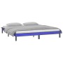 Estructura de cama con LED madera maciza gris 135x190 cm de , Camas y somieres - Ref: Foro24-820648, Precio: 149,35 €, Descue...
