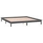 Estructura de cama con LED madera maciza gris 135x190 cm de , Camas y somieres - Ref: Foro24-820648, Precio: 149,35 €, Descue...