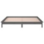 Estructura de cama con LED madera maciza gris 135x190 cm de , Camas y somieres - Ref: Foro24-820648, Precio: 149,35 €, Descue...