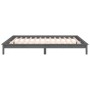 Estructura de cama con LED madera maciza gris 135x190 cm de , Camas y somieres - Ref: Foro24-820648, Precio: 149,35 €, Descue...