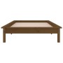 Estructura cama individual madera maciza marrón miel 75x190 cm de , Camas y somieres - Ref: Foro24-820634, Precio: 75,19 €, D...