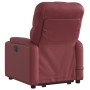 Sillón reclinable de masaje de pie cuero artificial rojo tinto en Sillones | Comprar online en Foru.es