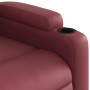 Sillón reclinable de masaje de pie cuero artificial rojo tinto en Sillones | Comprar online en Foru.es