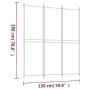Biombo divisor de 3 paneles de tela blanco 150x180 cm de , Divisores de ambientes - Ref: Foro24-350210, Precio: 34,19 €, Desc...