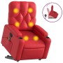 Sillón reclinable de masaje de pie cuero artificial rojo en Sillones | Comprar online en Foru.es