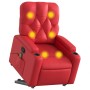 Sillón reclinable de masaje de pie cuero artificial rojo en Sillones | Comprar online en Foru.es