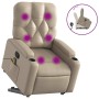 Sillón reclinable masaje pie cuero artificial color capuchino en Sillones | Comprar online en Foru.es