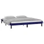 Estructura de cama doble con LED madera maciza negra 120x190 cm de , Camas y somieres - Ref: Foro24-820645, Precio: 135,60 €,...