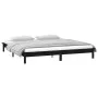 Estructura de cama doble con LED madera maciza negra 120x190 cm de , Camas y somieres - Ref: Foro24-820645, Precio: 135,60 €,...