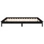 Estructura de cama doble con LED madera maciza negra 120x190 cm de , Camas y somieres - Ref: Foro24-820645, Precio: 135,60 €,...