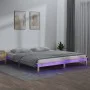Estructura de cama con LED madera maciza 200x200 cm de , Camas y somieres - Ref: Foro24-820626, Precio: 118,46 €, Descuento: %