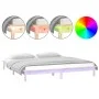 Estructura de cama con LED madera maciza 200x200 cm de , Camas y somieres - Ref: Foro24-820626, Precio: 118,46 €, Descuento: %