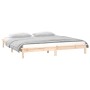 Estructura de cama con LED madera maciza 200x200 cm de , Camas y somieres - Ref: Foro24-820626, Precio: 119,64 €, Descuento: %
