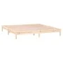 Estructura de cama con LED madera maciza 200x200 cm de , Camas y somieres - Ref: Foro24-820626, Precio: 118,46 €, Descuento: %