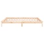 Estructura de cama con LED madera maciza 200x200 cm de , Camas y somieres - Ref: Foro24-820626, Precio: 119,64 €, Descuento: %