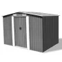 Caseta de jardín de metal 257x205x178 cm gris de vidaXL, Cobertizos - Ref: Foro24-42907, Precio: 287,79 €, Descuento: %