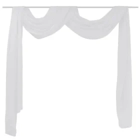 Cortina de gasa transparente, 140 x 600 cm, Blanco de , Cortinas y visillos - Ref: Foro24-130756, Precio: 18,46 €, Descuento: %