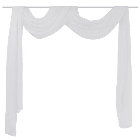 Cortina de gasa transparente, 140 x 600 cm, Blanco de , Cortinas y visillos - Ref: Foro24-130756, Precio: 19,81 €, Descuento: %