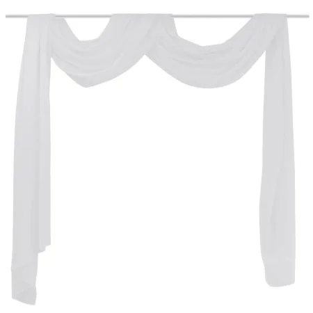 Cortina de gasa transparente, 140 x 600 cm, Blanco de , Cortinas y visillos - Ref: Foro24-130756, Precio: 18,46 €, Descuento: %