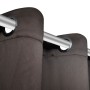 Cortinas opacas 2 piezas con ojales de metal 135x175 cm marrón de , Cortinas y visillos - Ref: Foro24-132200, Precio: 27,48 €...