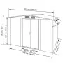 Caseta de jardín de metal 257x205x178 cm gris de vidaXL, Cobertizos - Ref: Foro24-42907, Precio: 287,79 €, Descuento: %