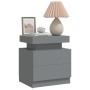 Mesita de noche madera de ingeniería gris 45x35x52 cm de vidaXL, Mesitas de noche - Ref: Foro24-326851, Precio: 108,11 €, Des...