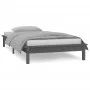 Estructura de cama con LED madera maciza gris 90x190 cm de , Camas y somieres - Ref: Foro24-820638, Precio: 137,70 €, Descuen...