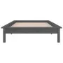 Estructura de cama con LED madera maciza gris 90x190 cm de , Camas y somieres - Ref: Foro24-820638, Precio: 137,70 €, Descuen...
