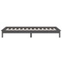 Estructura de cama con LED madera maciza gris 90x190 cm de , Camas y somieres - Ref: Foro24-820638, Precio: 139,96 €, Descuen...