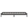 Estructura de cama con LED madera maciza gris 90x190 cm de , Camas y somieres - Ref: Foro24-820638, Precio: 137,70 €, Descuen...