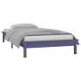 Estructura de cama con LED madera maciza gris 75x190 cm de , Camas y somieres - Ref: Foro24-820633, Precio: 80,56 €, Descuent...
