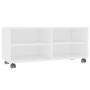 Mueble de TV con ruedas madera contrachapada blanco 90x35x35 cm de , Muebles TV - Ref: Foro24-800180, Precio: 58,88 €, Descue...