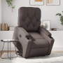 Sillón reclinable elevable eléctrico de cuero sintético marrón en Sillones | Comprar online en Foru.es