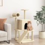 Rascador para gatos con postes de sisal color crema 110,5 cm de , Mobiliario para gatos - Ref: Foro24-172061, Precio: 39,58 €...