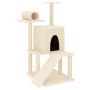Rascador para gatos con postes de sisal color crema 110,5 cm de , Mobiliario para gatos - Ref: Foro24-172061, Precio: 39,58 €...