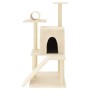Rascador para gatos con postes de sisal color crema 110,5 cm de , Mobiliario para gatos - Ref: Foro24-172061, Precio: 39,58 €...