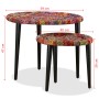 Juego de mesas de centro con detalles chindi 2 uds multicolor de vidaXL, Mesas de centro - Ref: Foro24-244213, Precio: 109,83...