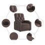 Sillón reclinable elevable eléctrico de cuero sintético marrón en Sillones | Comprar online en Foru.es