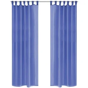 Gazevorhänge 2 Einheiten 140x245 cm königsblau von vidaXL, Vorhänge und Gardinen - Ref: Foro24-132247, Preis: 17,63 €, Rabatt: %